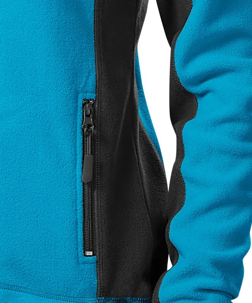 Dámska fleecová bunda kontrastná - Praktické vrecká so zipsom