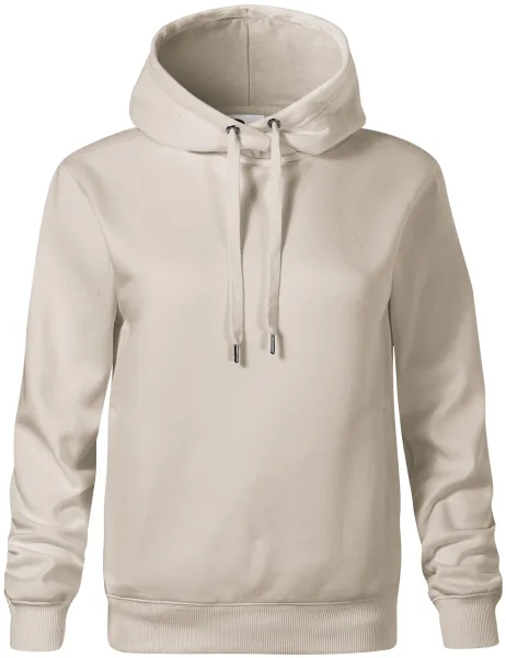 Pohodlná dámska mikina s kapucňou - Voľný strih s bočnými švami