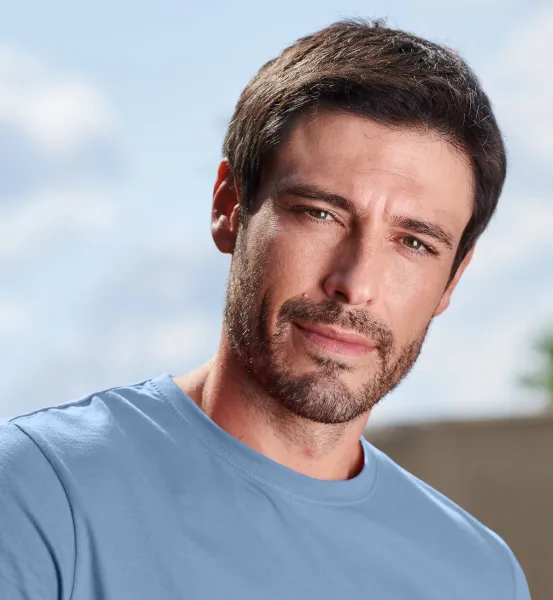 Pánske tričko jednoduché - Klasický okrúhly výstrih