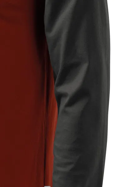 Pánske tričko s dlhým rukávom, kontrastné - Strih s bočnými švami