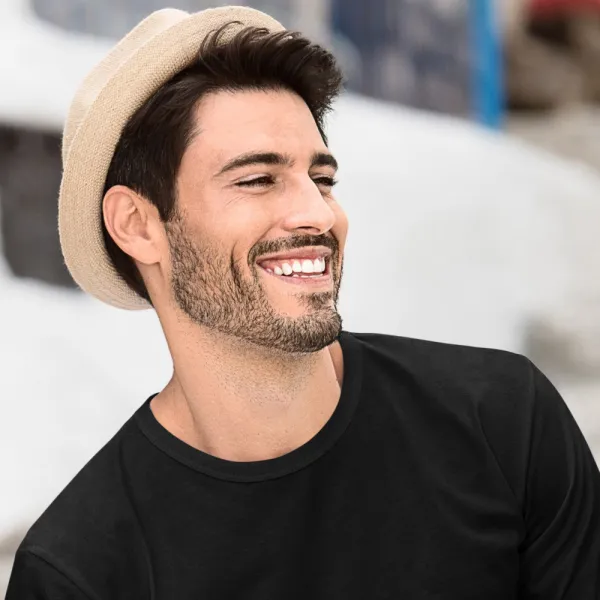 Pánske tričko s dlhým rukávom - Klasický okrúhly výstrih