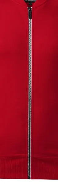 Dámska mikina so skrytými vreckami - Biely kovový zips