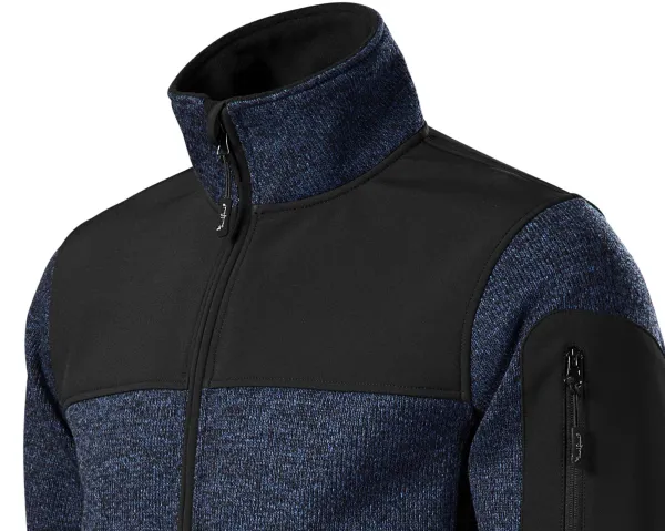 Pánska bunda voľnočasová - Tmavé kontrastné detaily