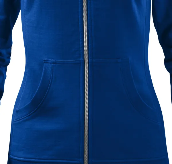 Dámska mikina bez kapucne - Zúžený strih s bočnými švami