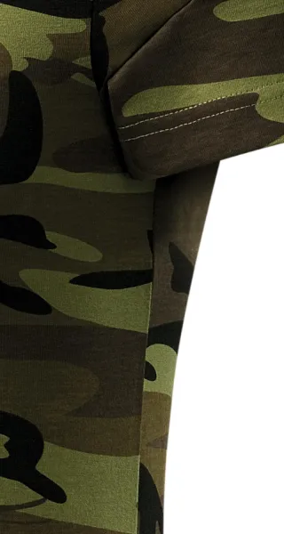 Tričko maskáčové - Strih s bočnými švami