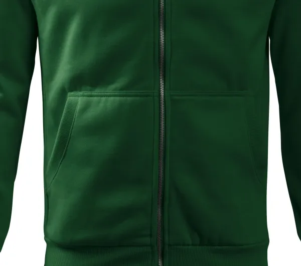 Pánska mikina jednoduchá bez kapucne - Voľný strih s bočnými švami