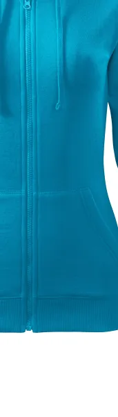 Dámska mikina s kapucňou - Zips vo farbe mikiny