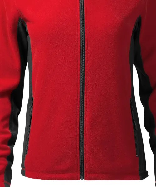 Dámska fleecová bunda kontrastná - Jemne zúžený strih