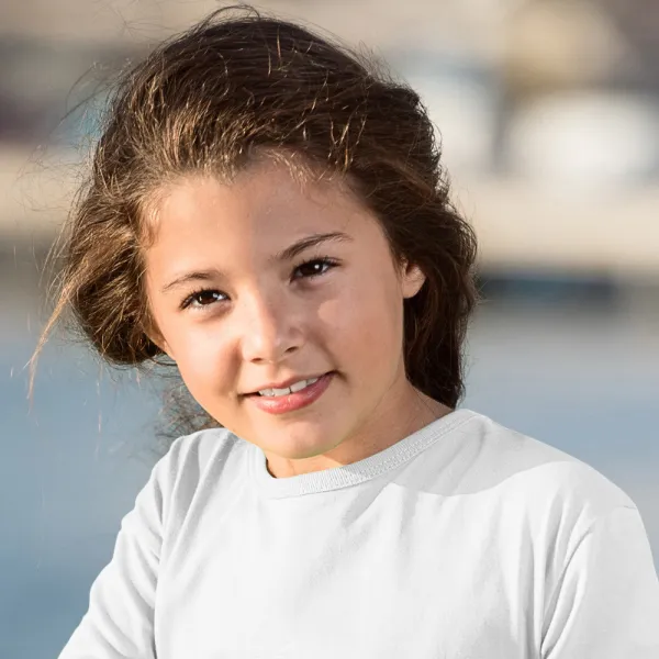 Detské tričko s dlhým rukávom - Klasický okrúhly výstrih