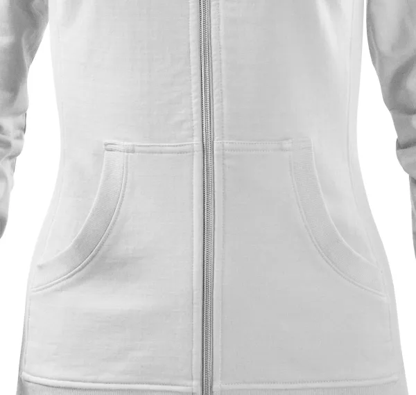 Dámska mikina bez kapucne - Zúžený strih s bočnými švami