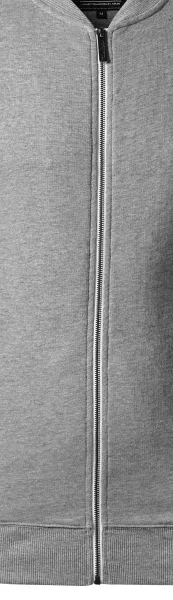 Pánska mikina so skrytými vreckami - Biely kovový zips