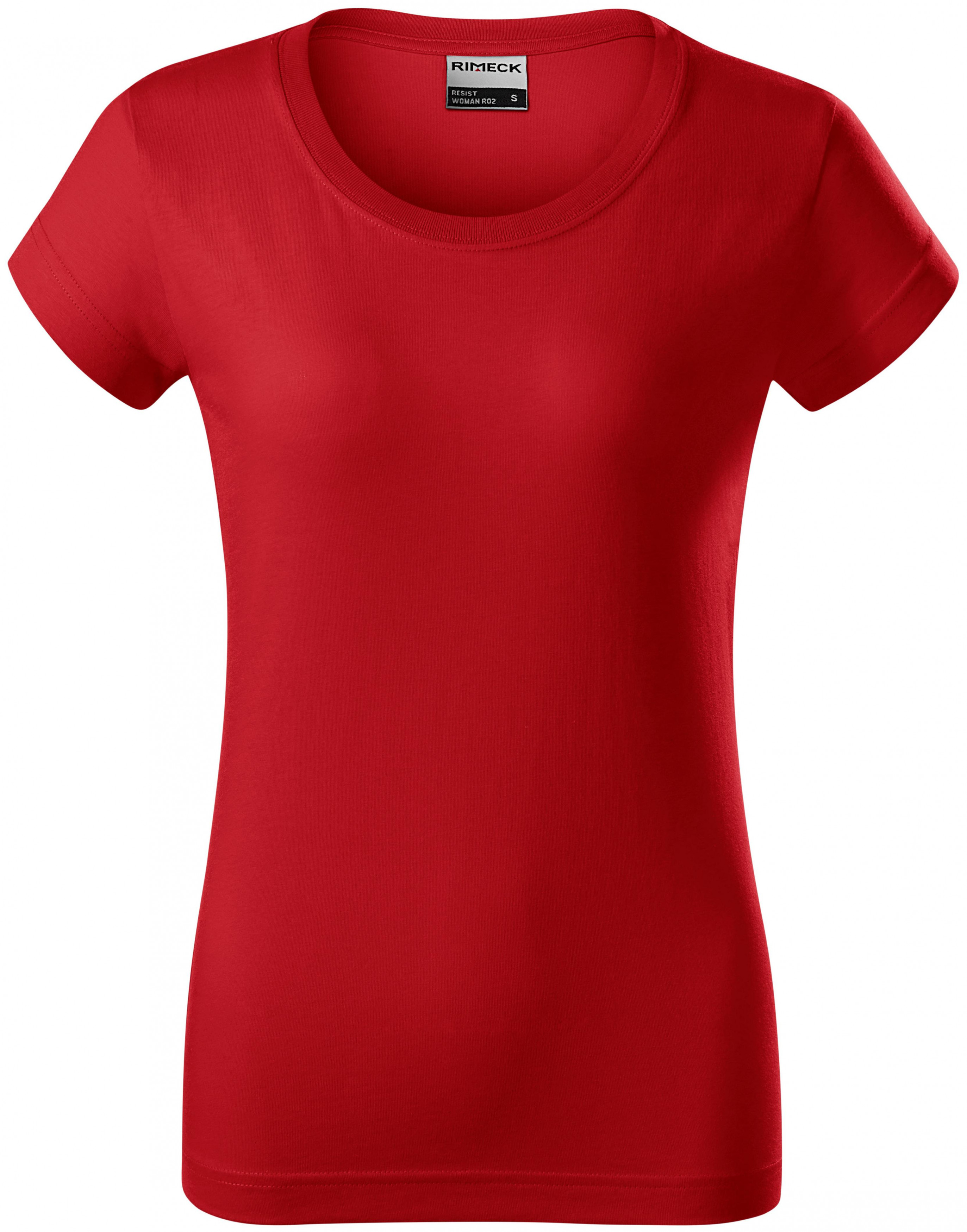Odolné dámske tričko hrubšie, červená, 2XL