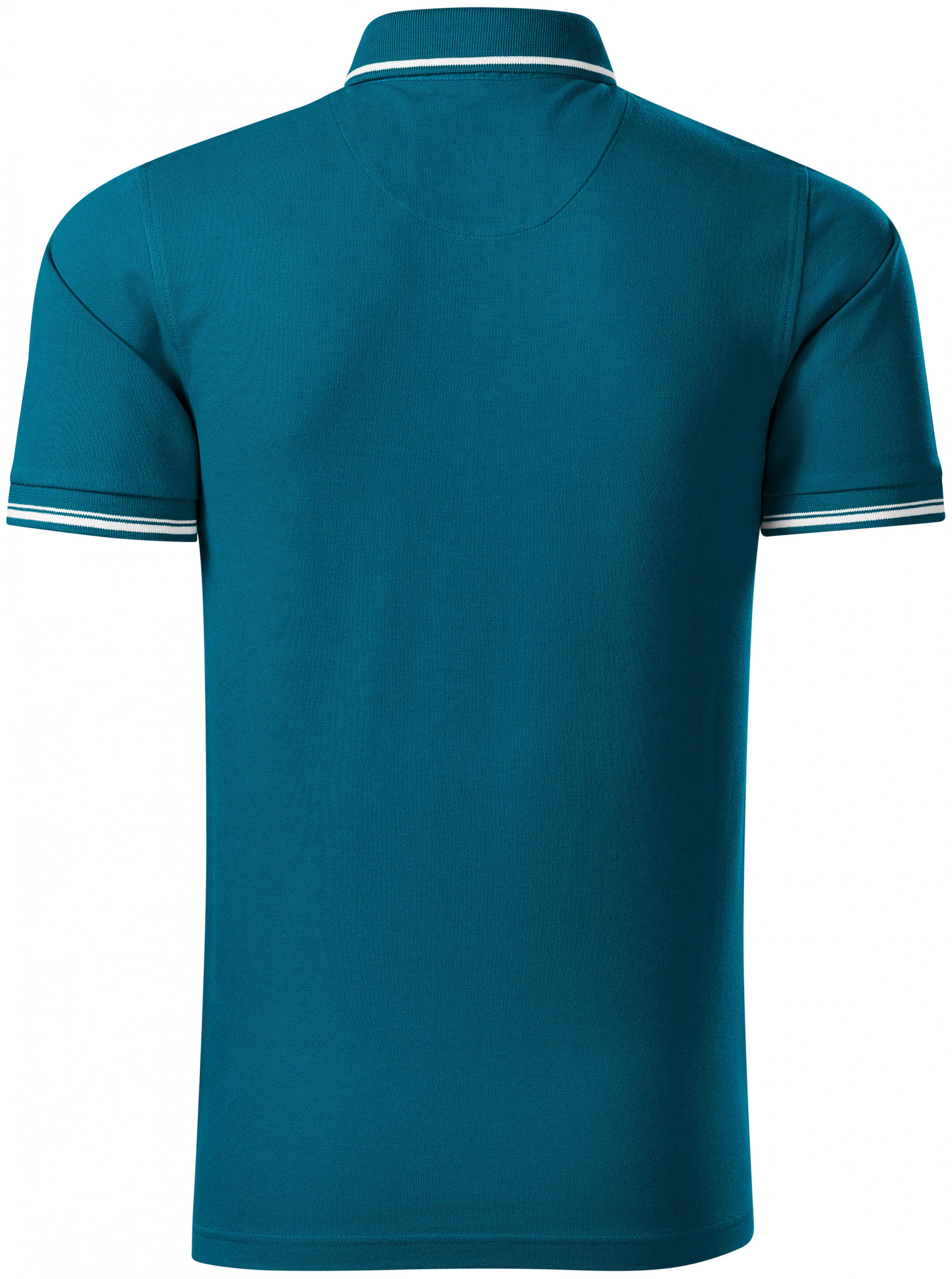 Pánska kontrastná polokošeľa, petrol blue, 3XL