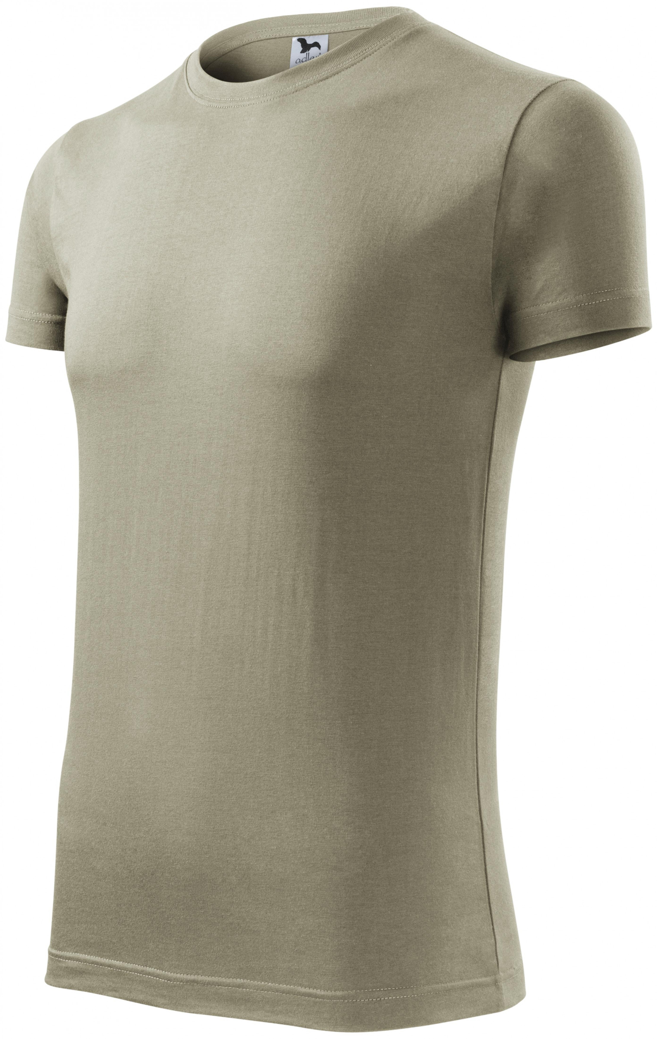 Pánske módne tričko, svetlá khaki, 2XL