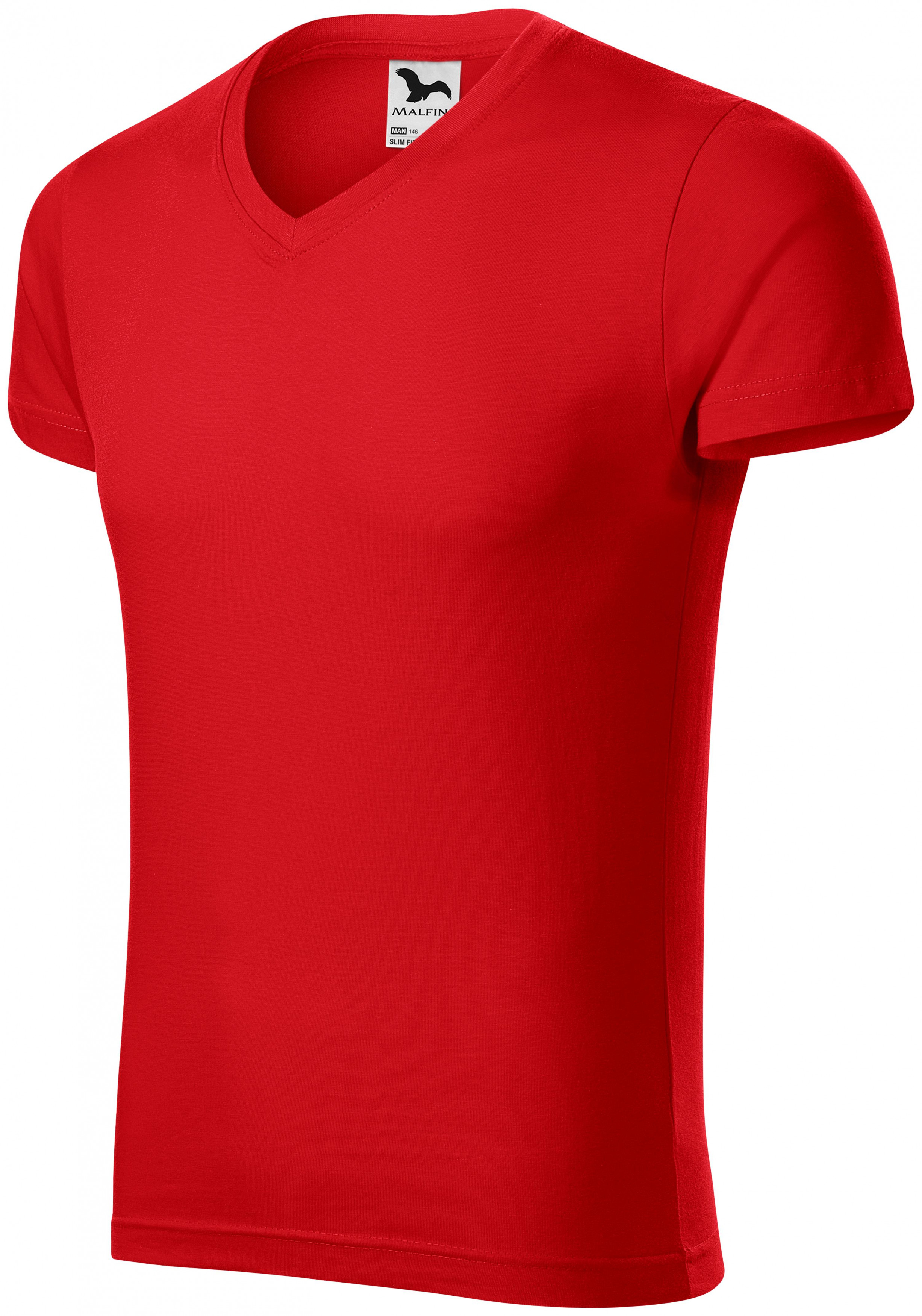 Pánske priliehavé tričko, červená, M