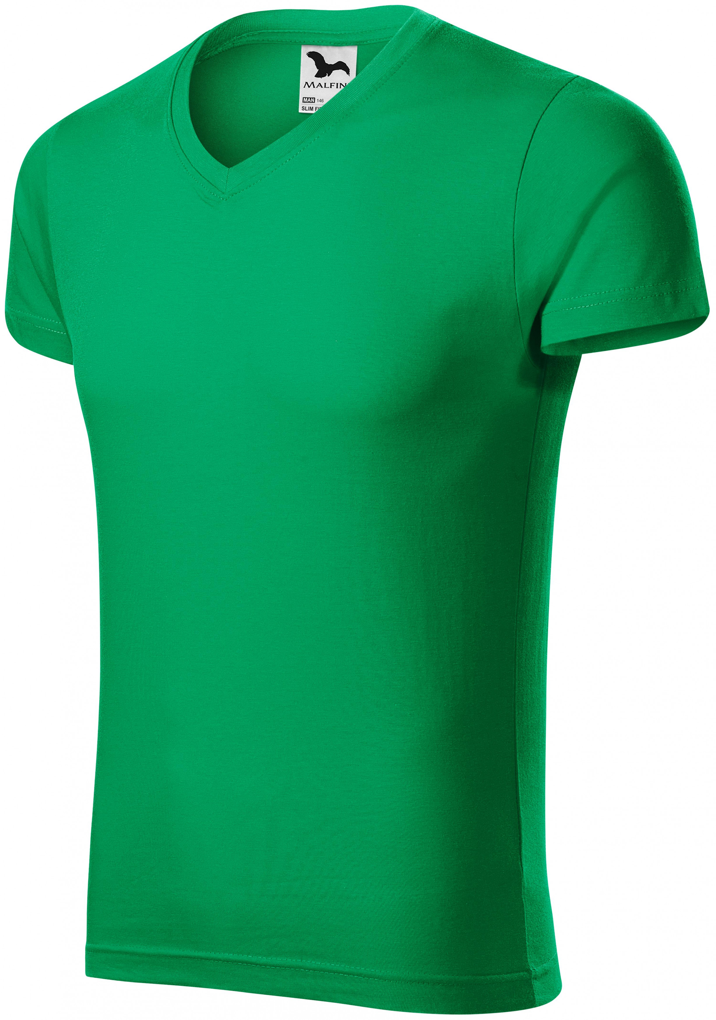 Pánske priliehavé tričko, trávová zelená, L