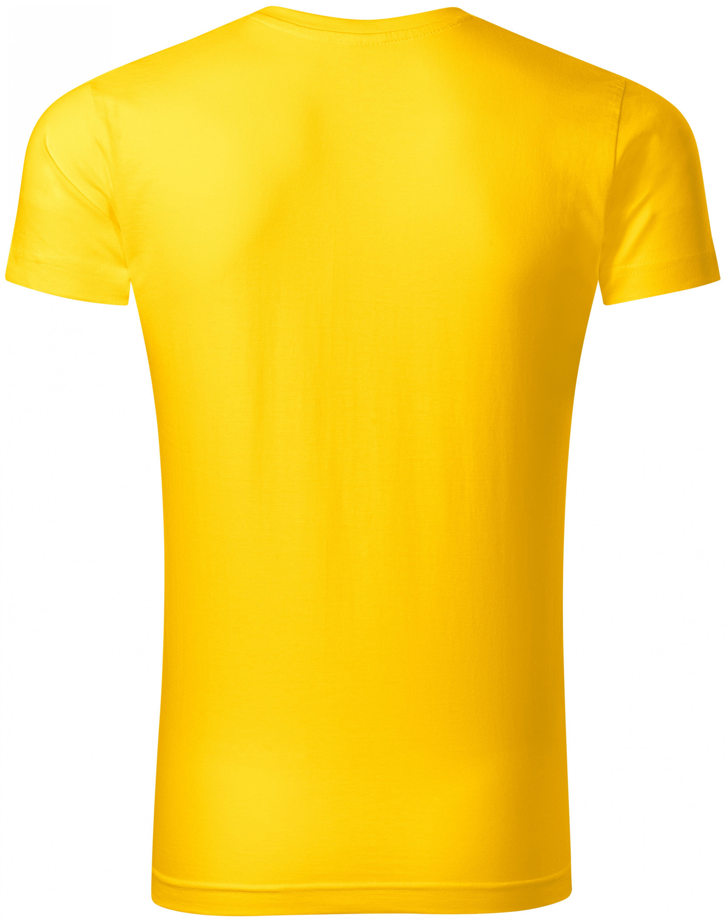 Pánske priliehavé tričko, žltá, XL