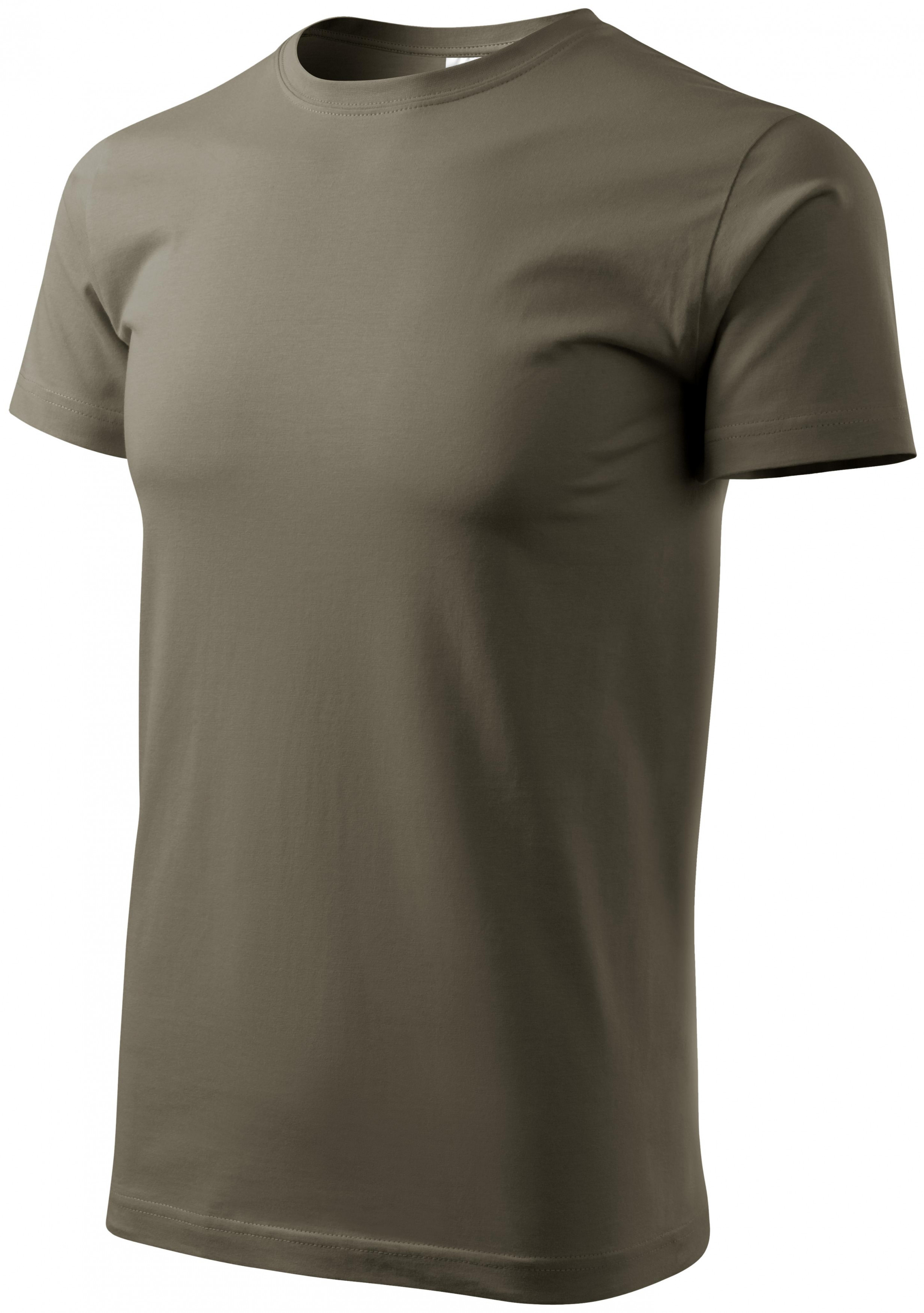 Pánske tričko jednoduché, army, XL