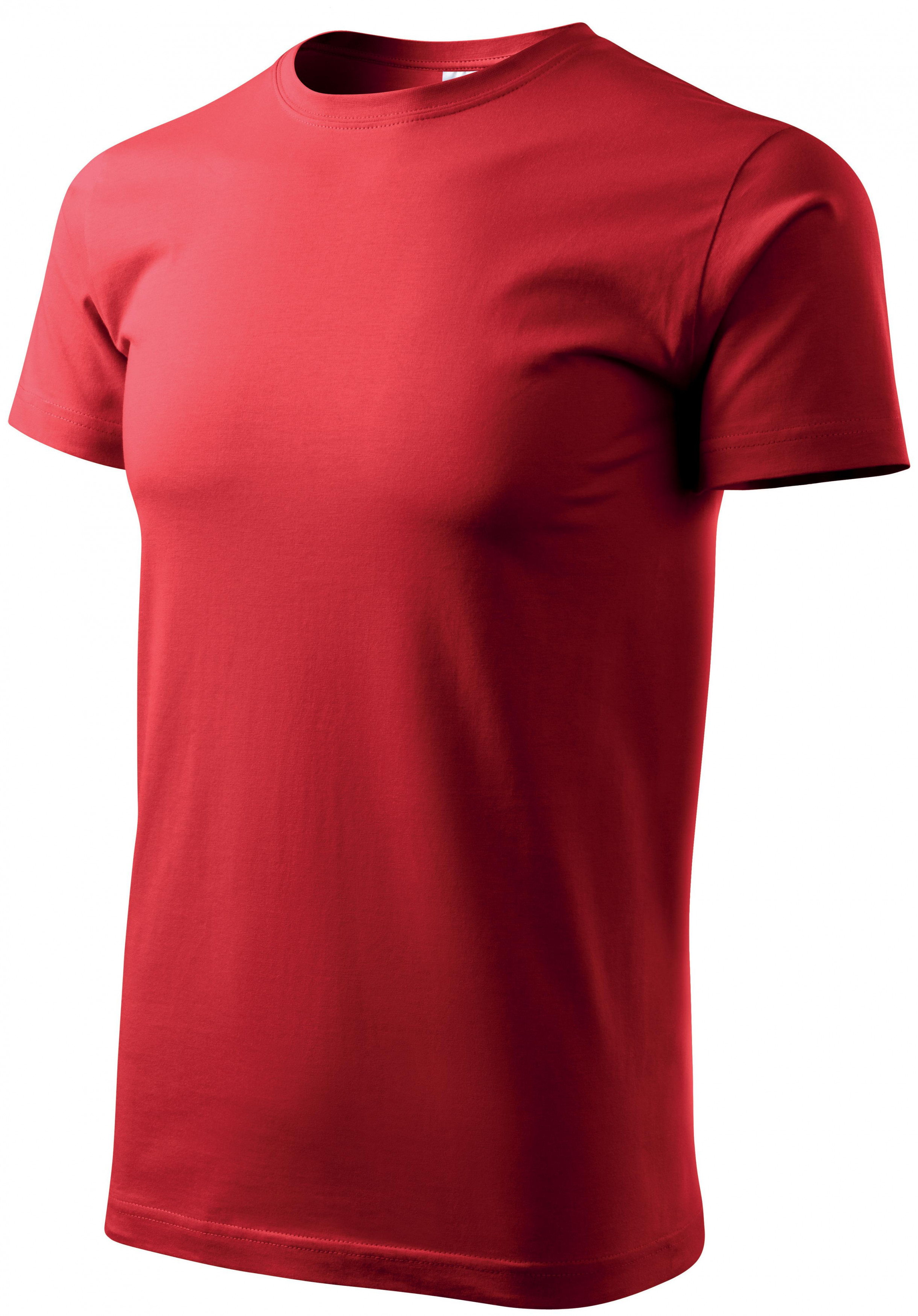 Pánske tričko jednoduché, červená, 2XL