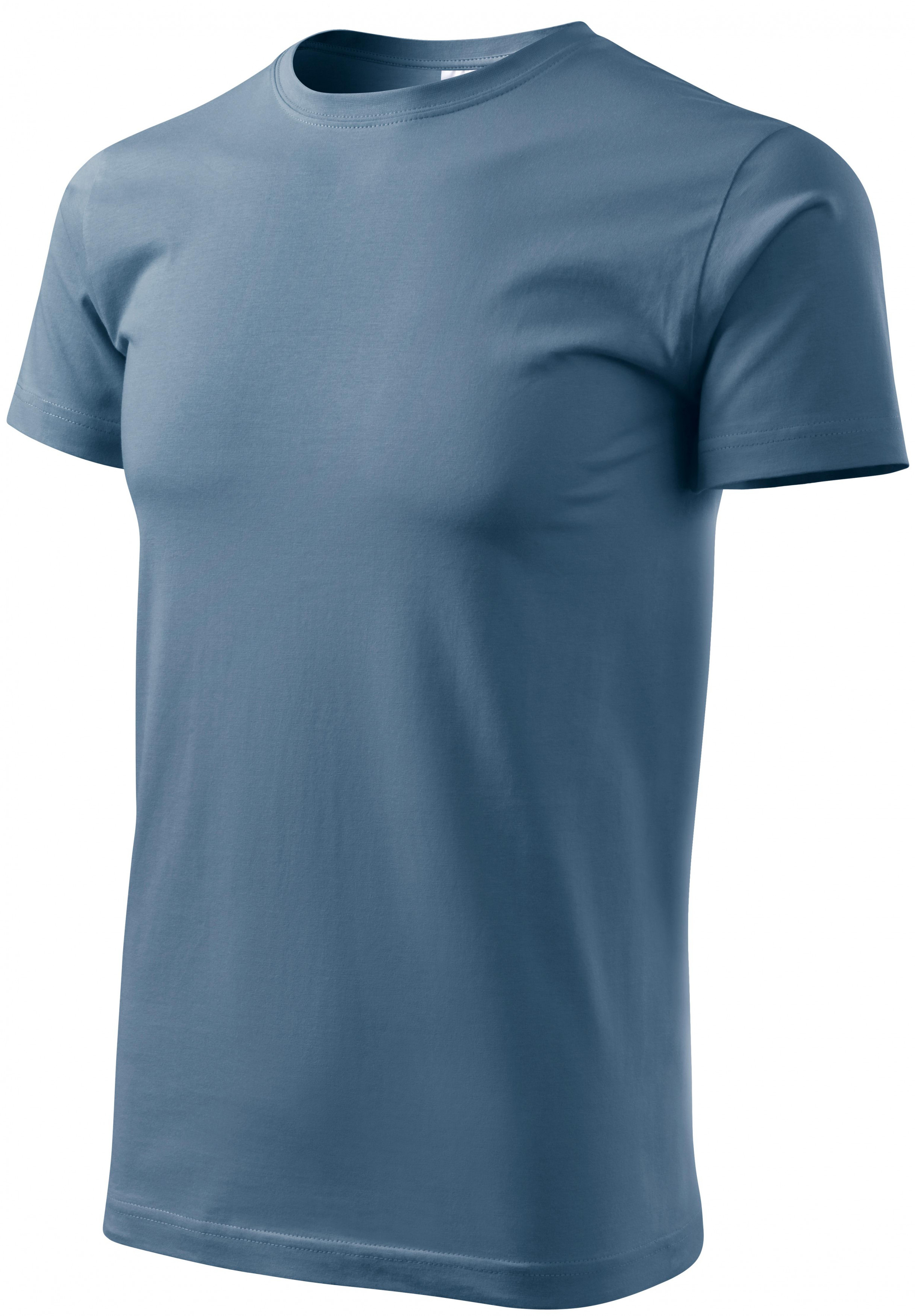 Pánske tričko jednoduché, denim, 3XL