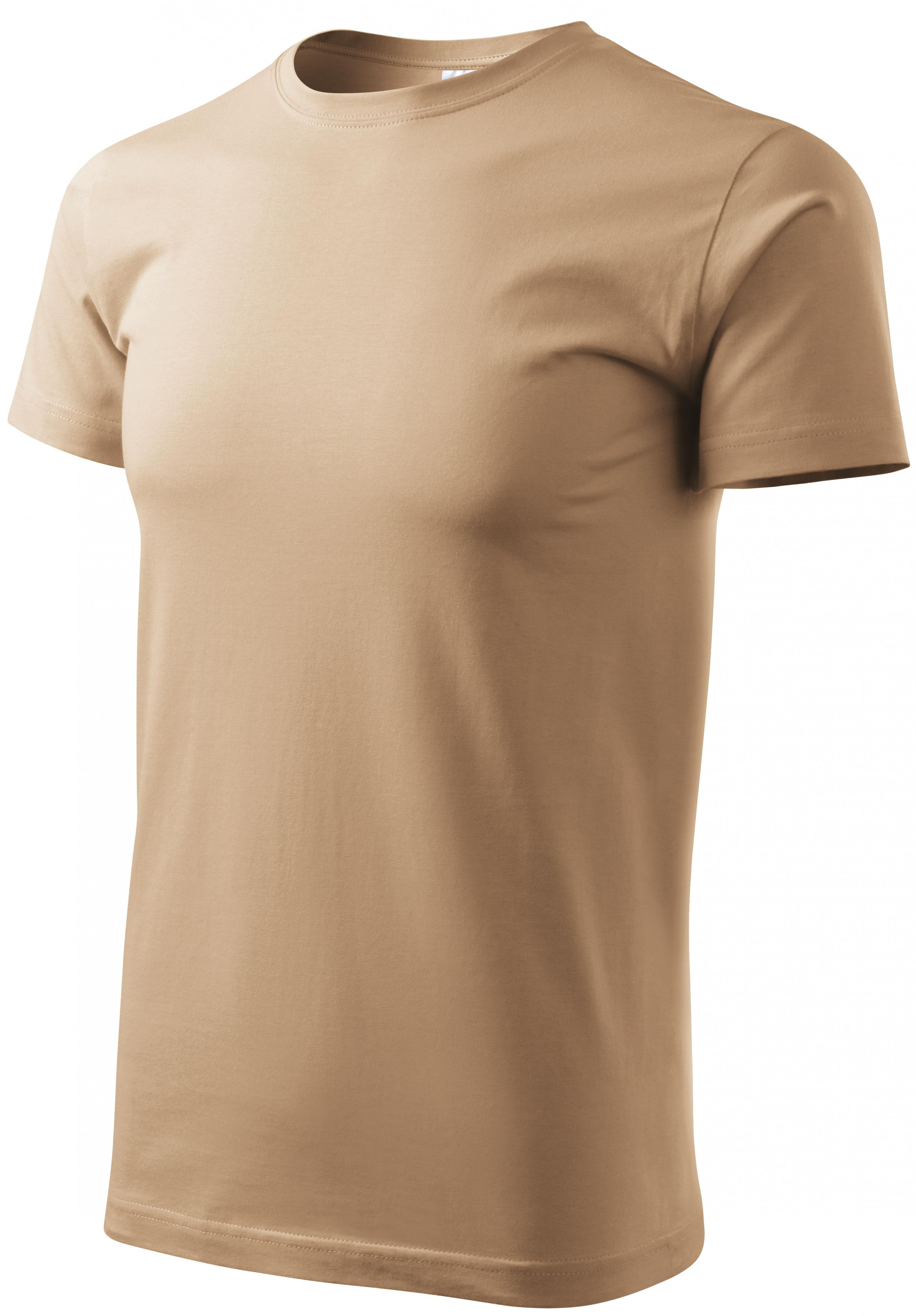 Pánske tričko jednoduché, piesková, 2XL