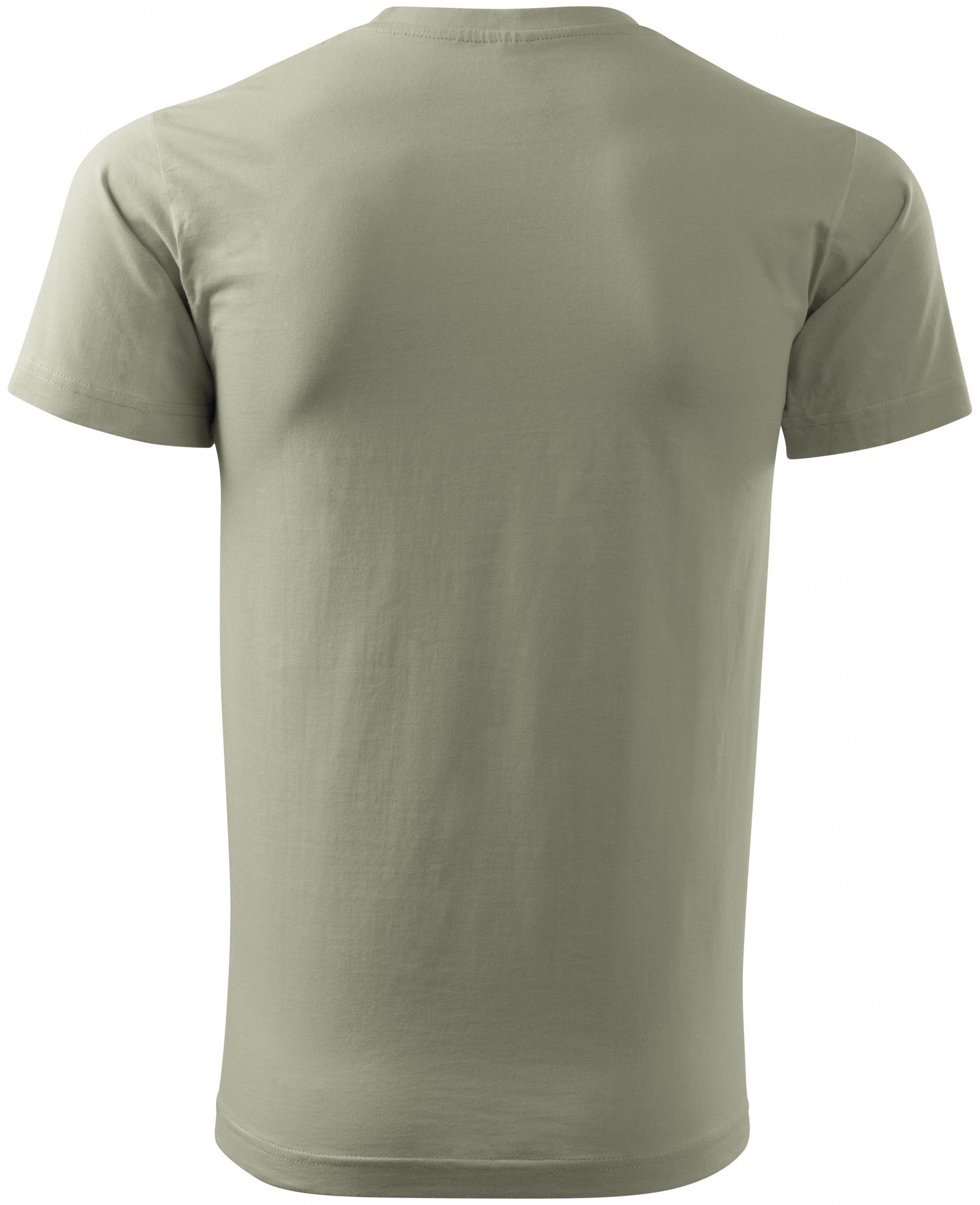 Pánske tričko jednoduché, svetlá khaki, M