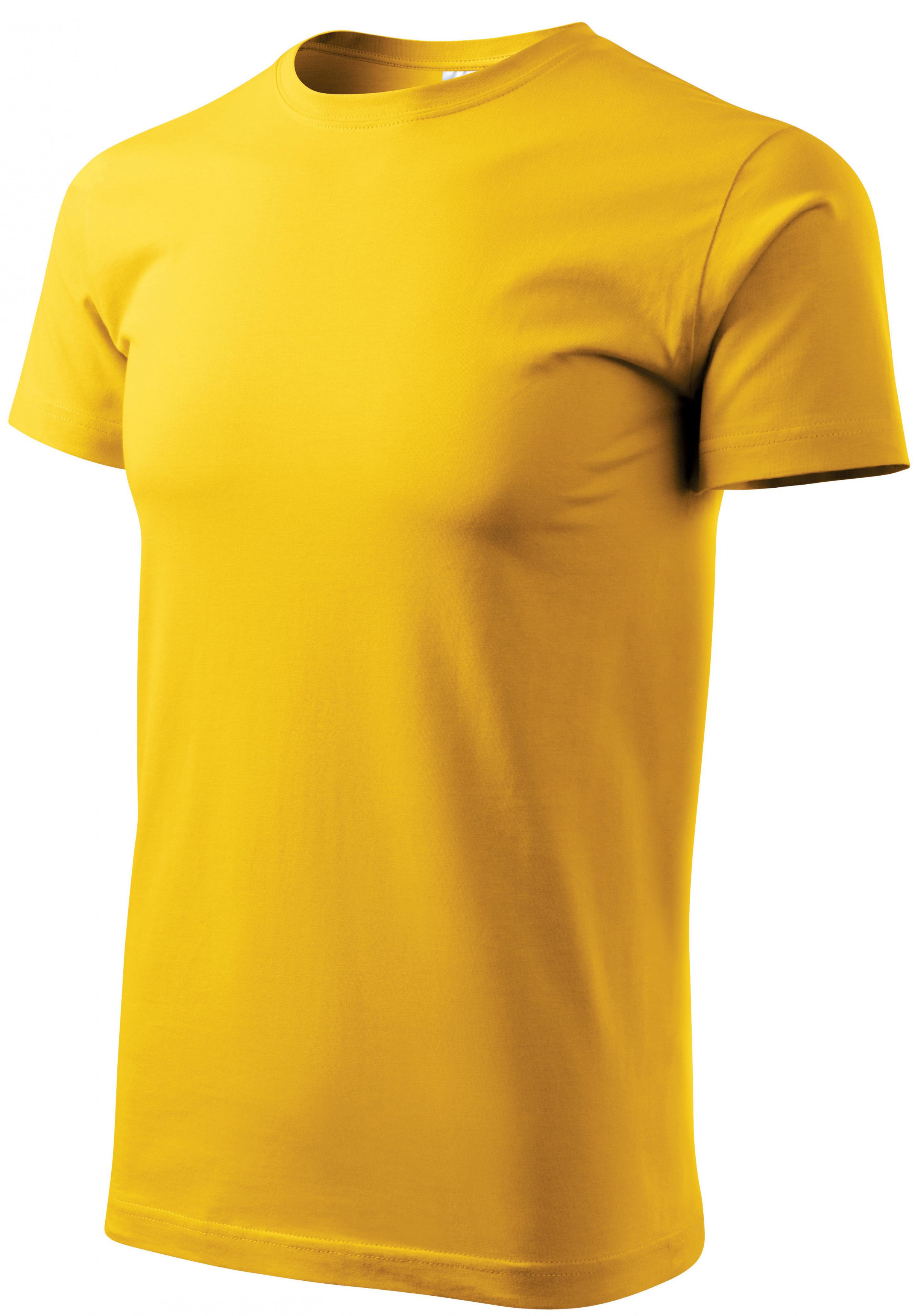 Pánske tričko jednoduché, žltá, M
