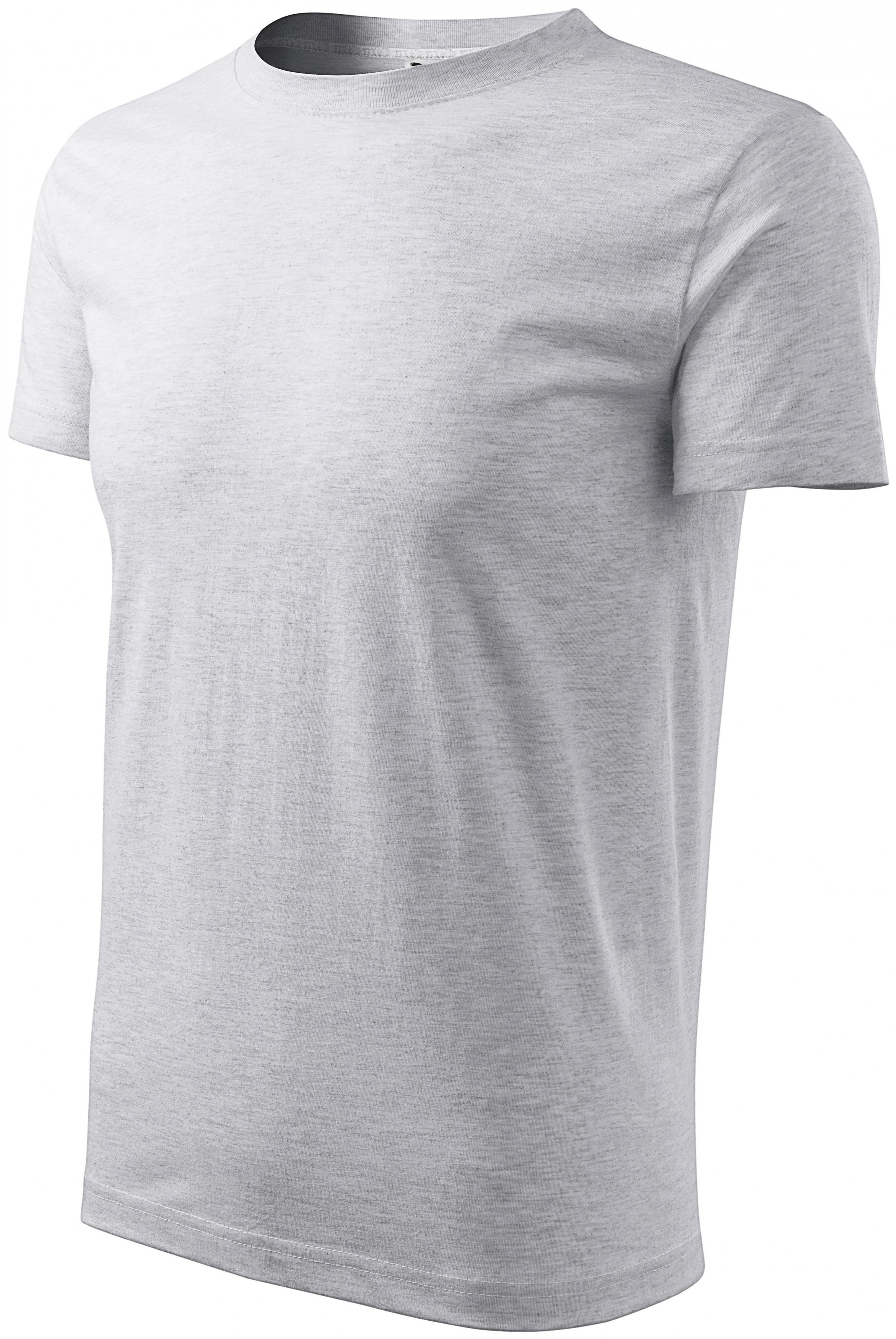 Pánske tričko klasické, svetlosivý melír, 3XL