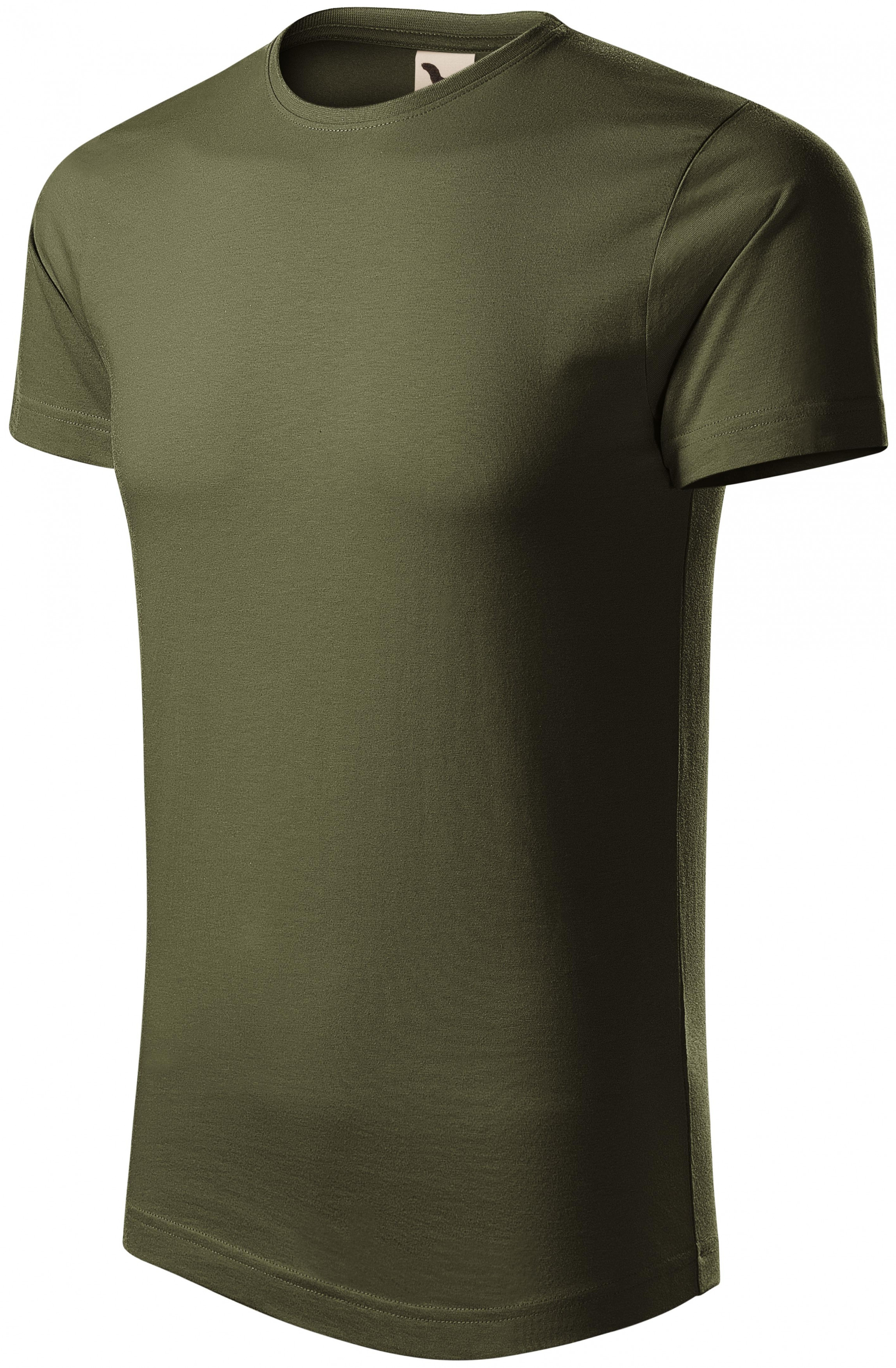 Pánske tričko, organická bavlna, military, XL