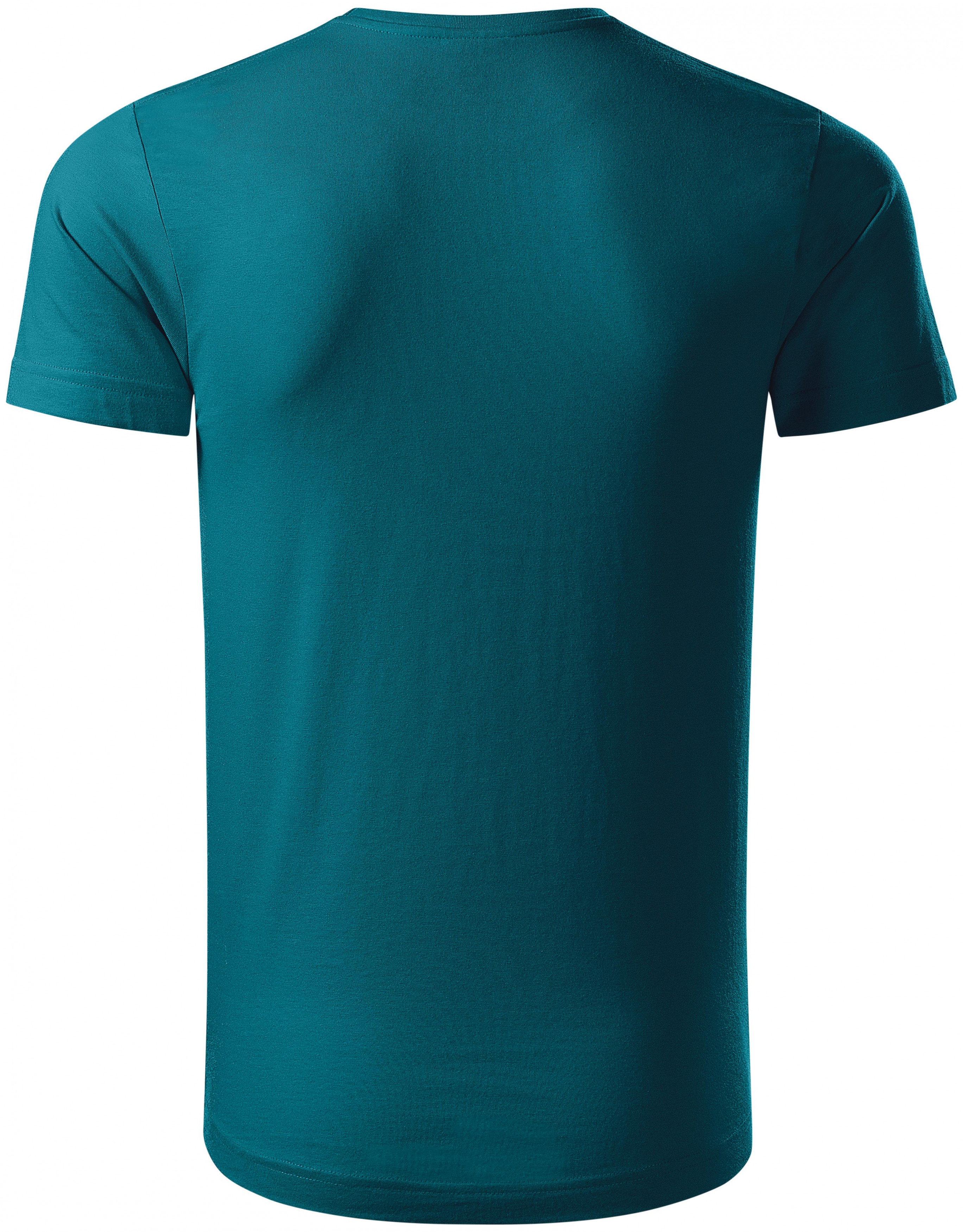 Pánske tričko, organická bavlna, petrol blue, 2XL