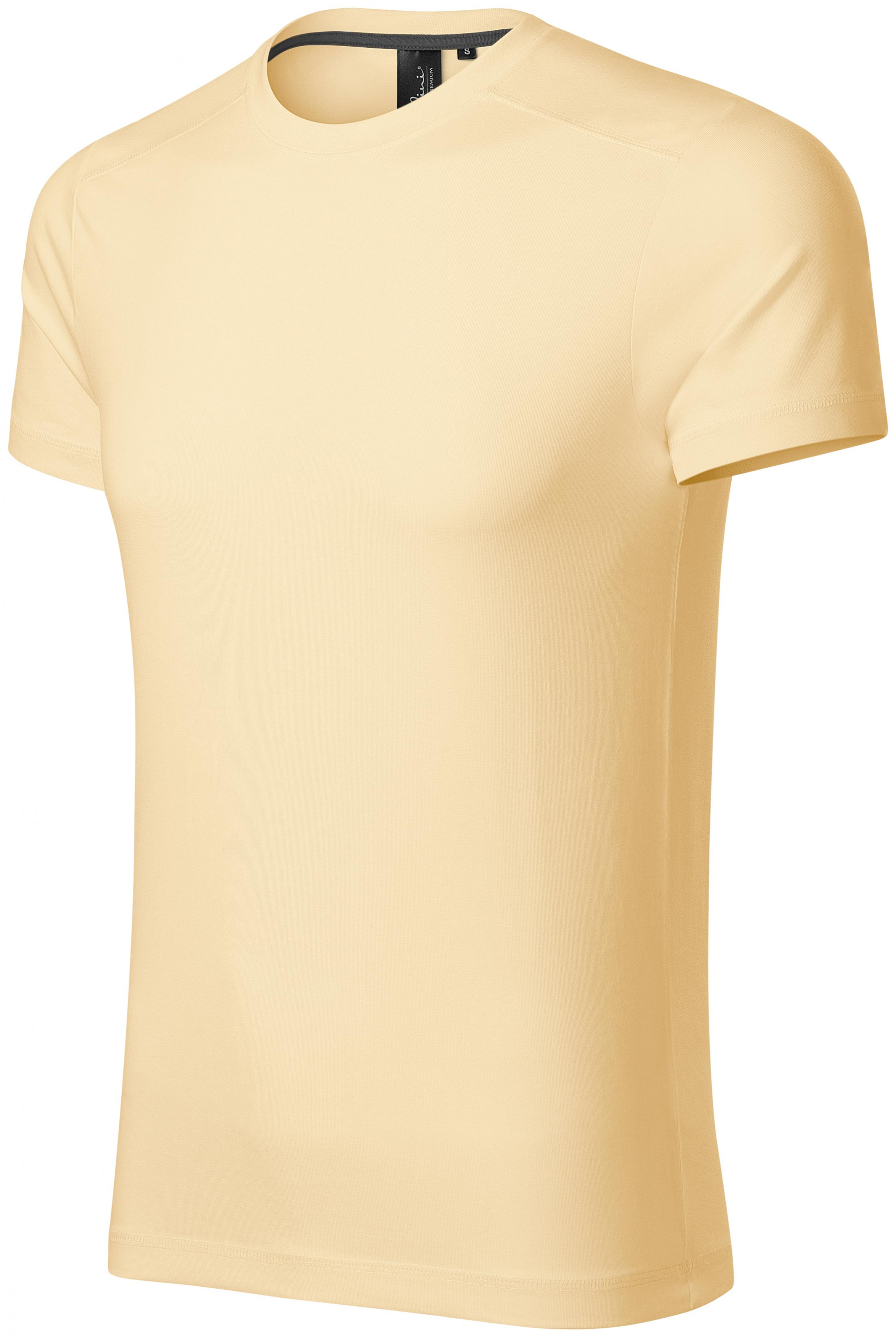 Pánske tričko ozdobené, vanilková, 2XL