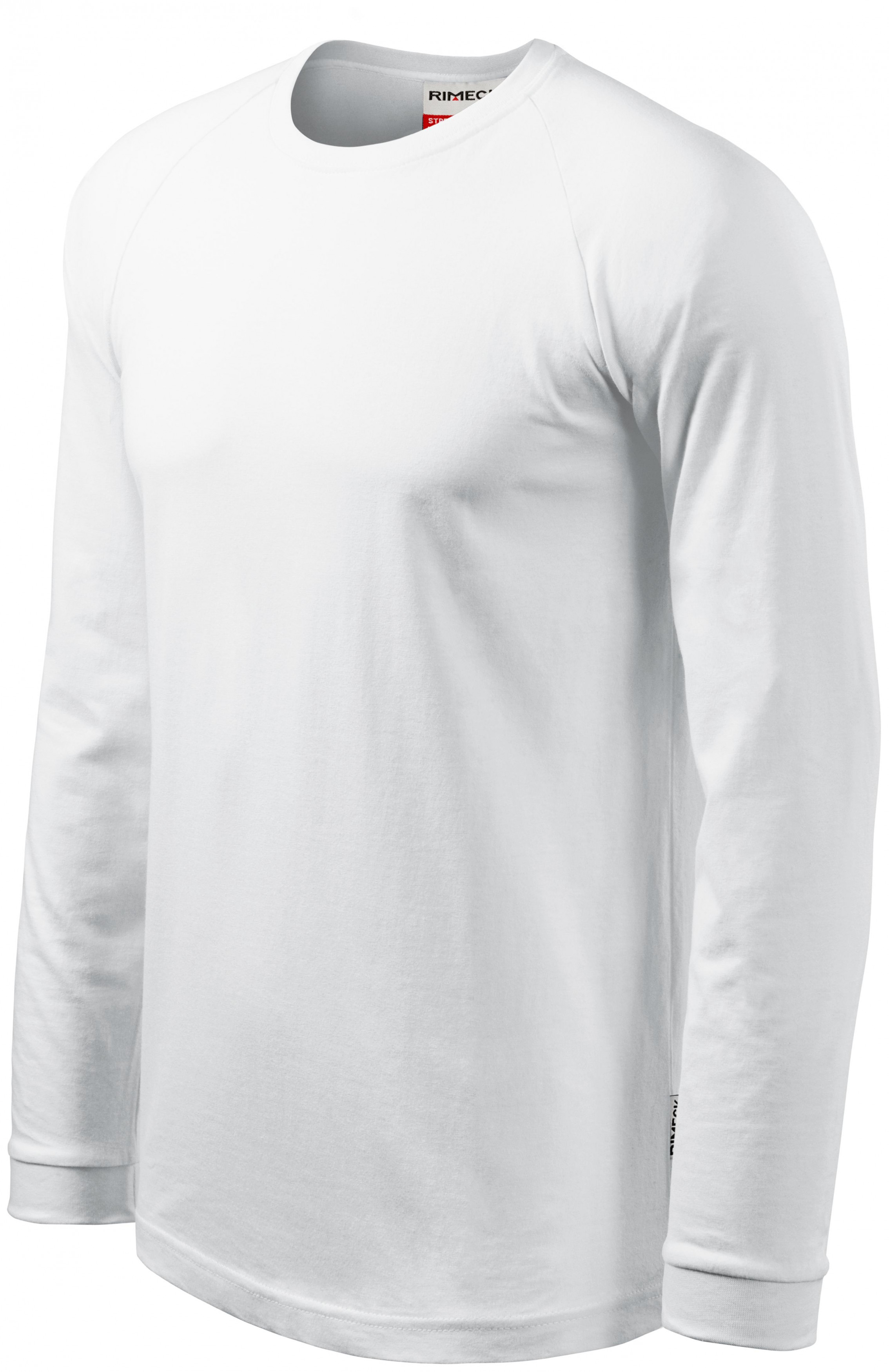 Pánske tričko s dlhým rukávom, kontrastné, biela, L