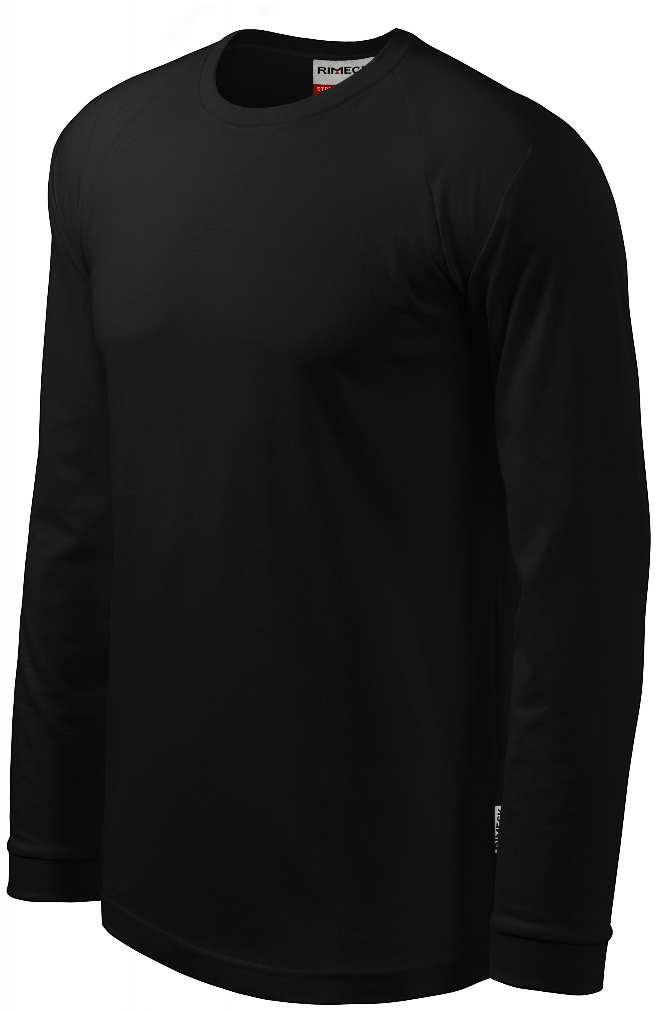 Pánske tričko s dlhým rukávom, kontrastné, čierna, 4XL