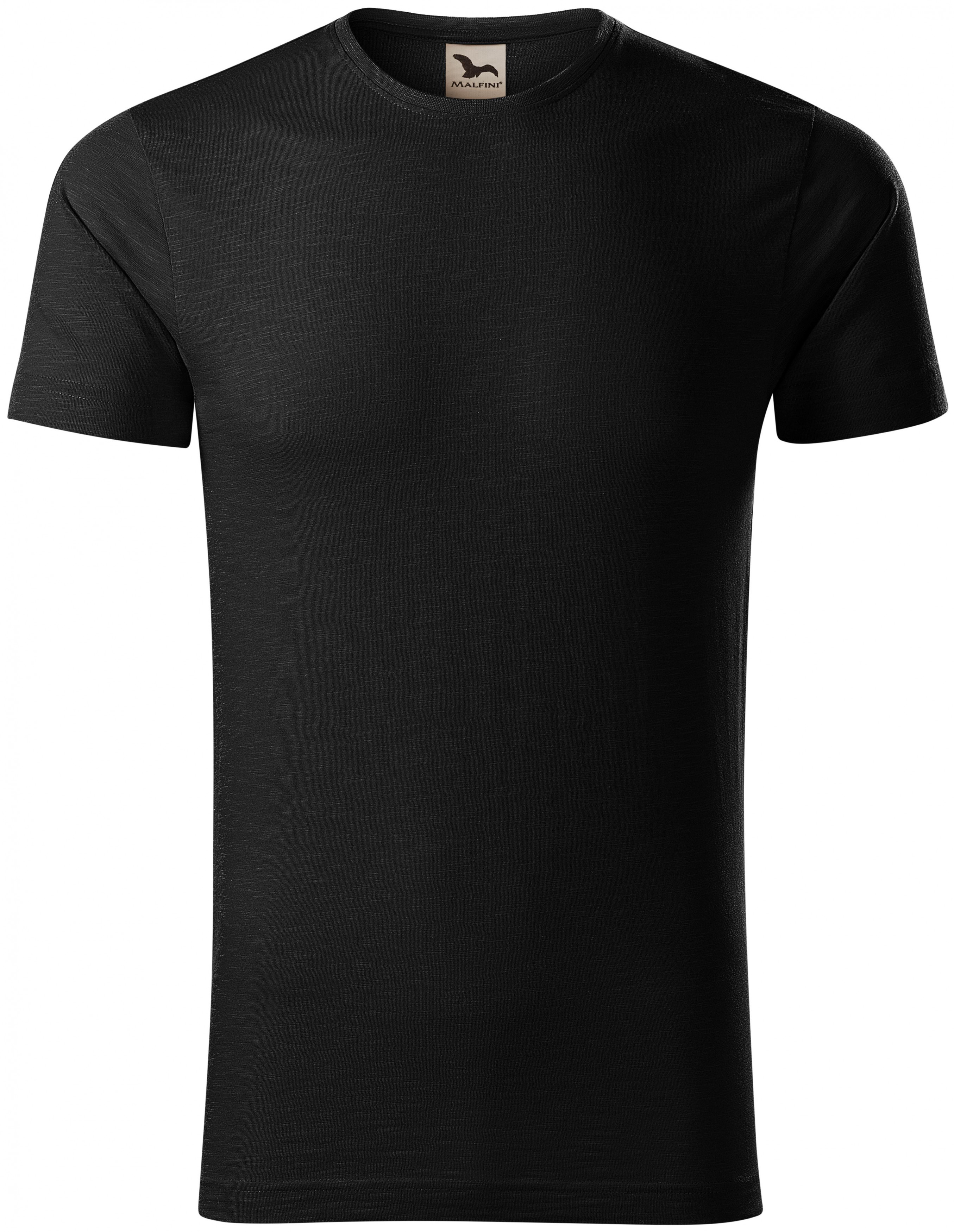 Pánske tričko, štruktúrovaná organická bavlna, čierna, XL