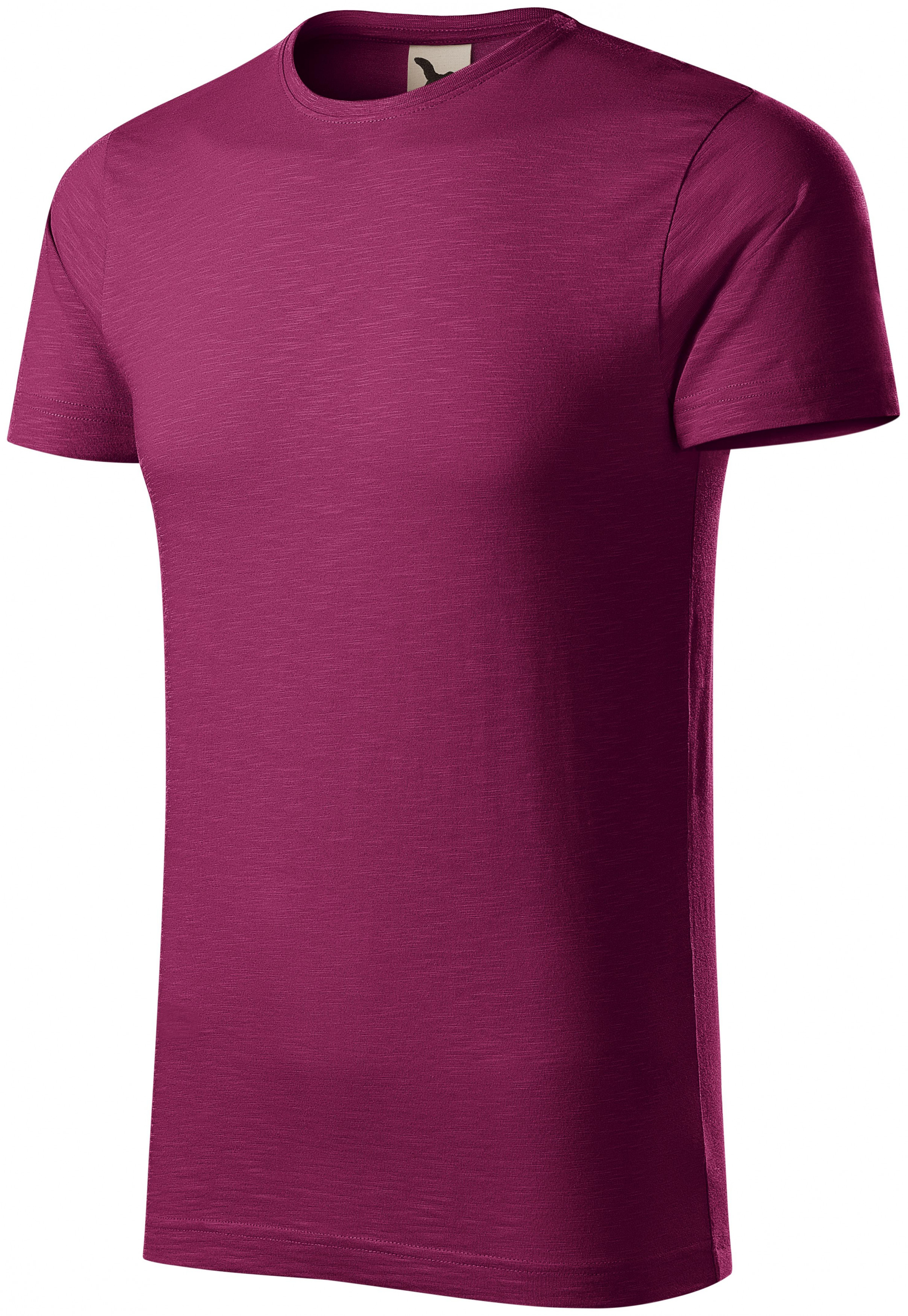 Pánske tričko, štruktúrovaná organická bavlna, fuchsiová, M