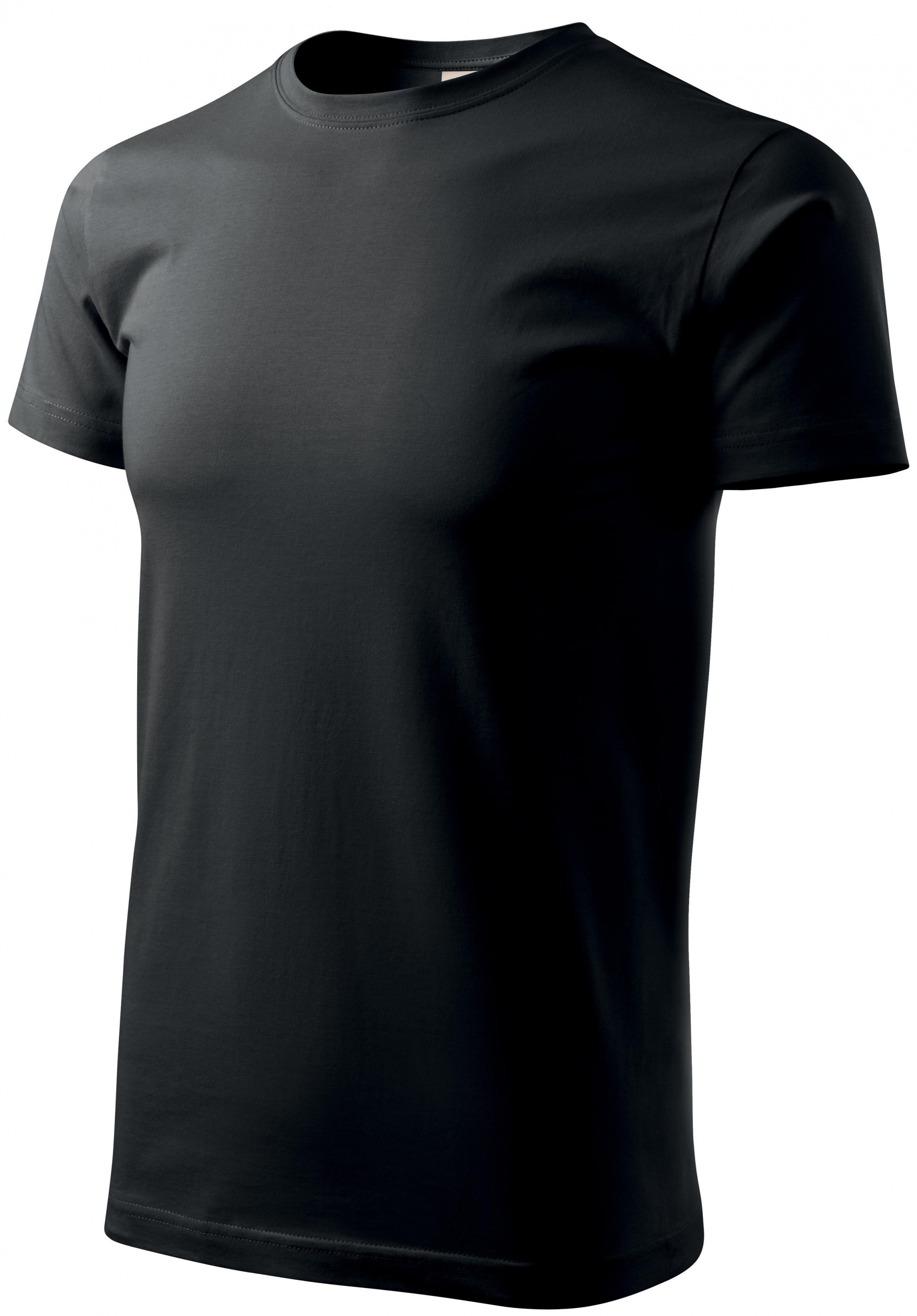 Pánske tričko z GRS bavlny, čierna, 4XL