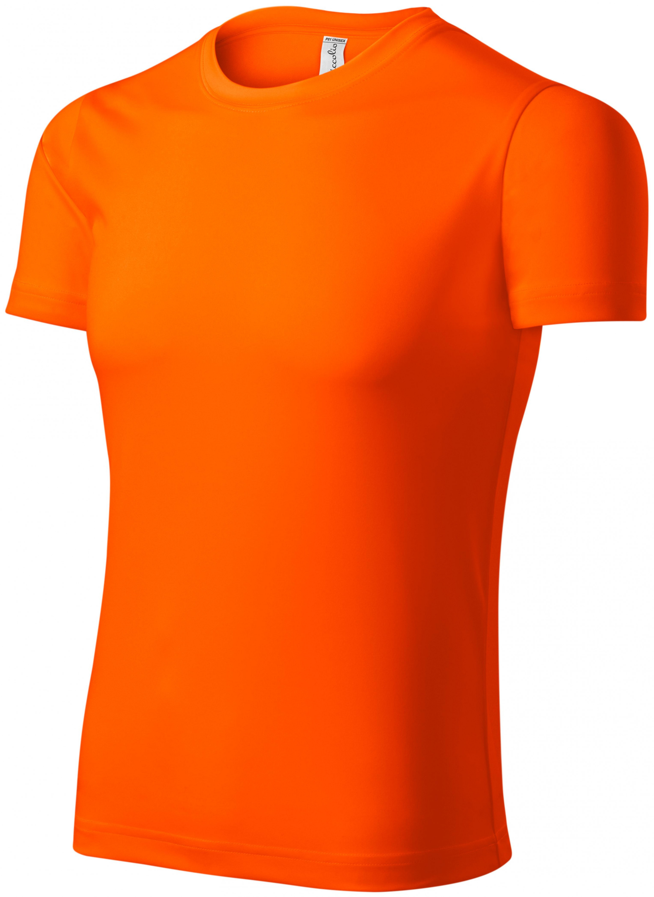 Športové tričko unisex, neónová oranžová, XS