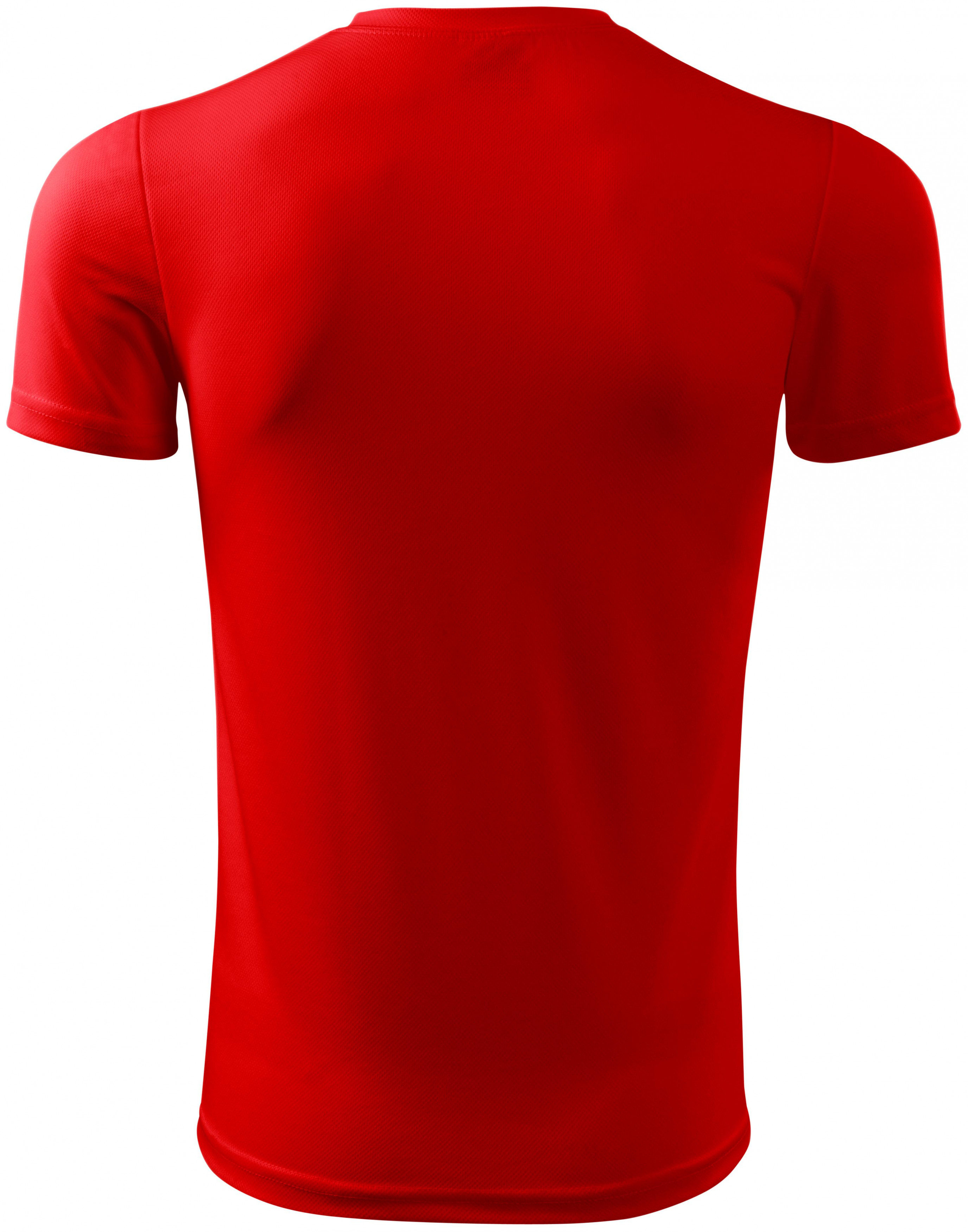 Tričko s asymetrickým priekrčníkom, červená, L
