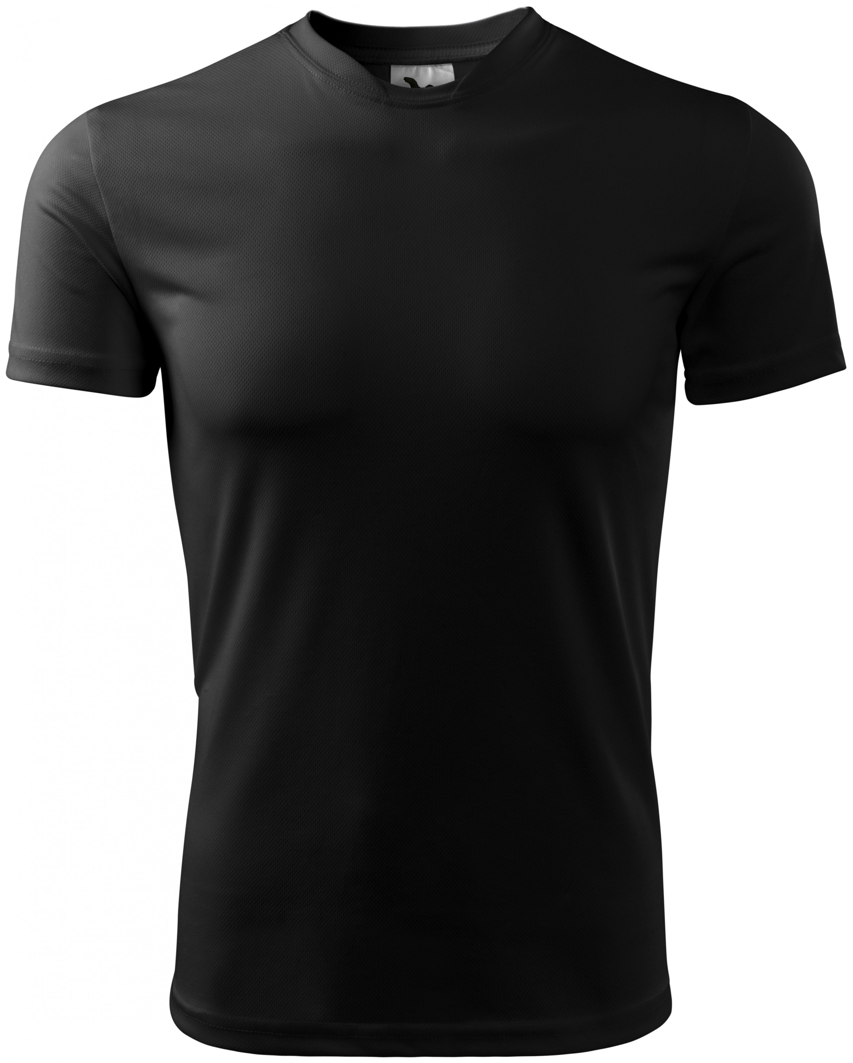 Tričko s asymetrickým priekrčníkom, čierna, 3XL