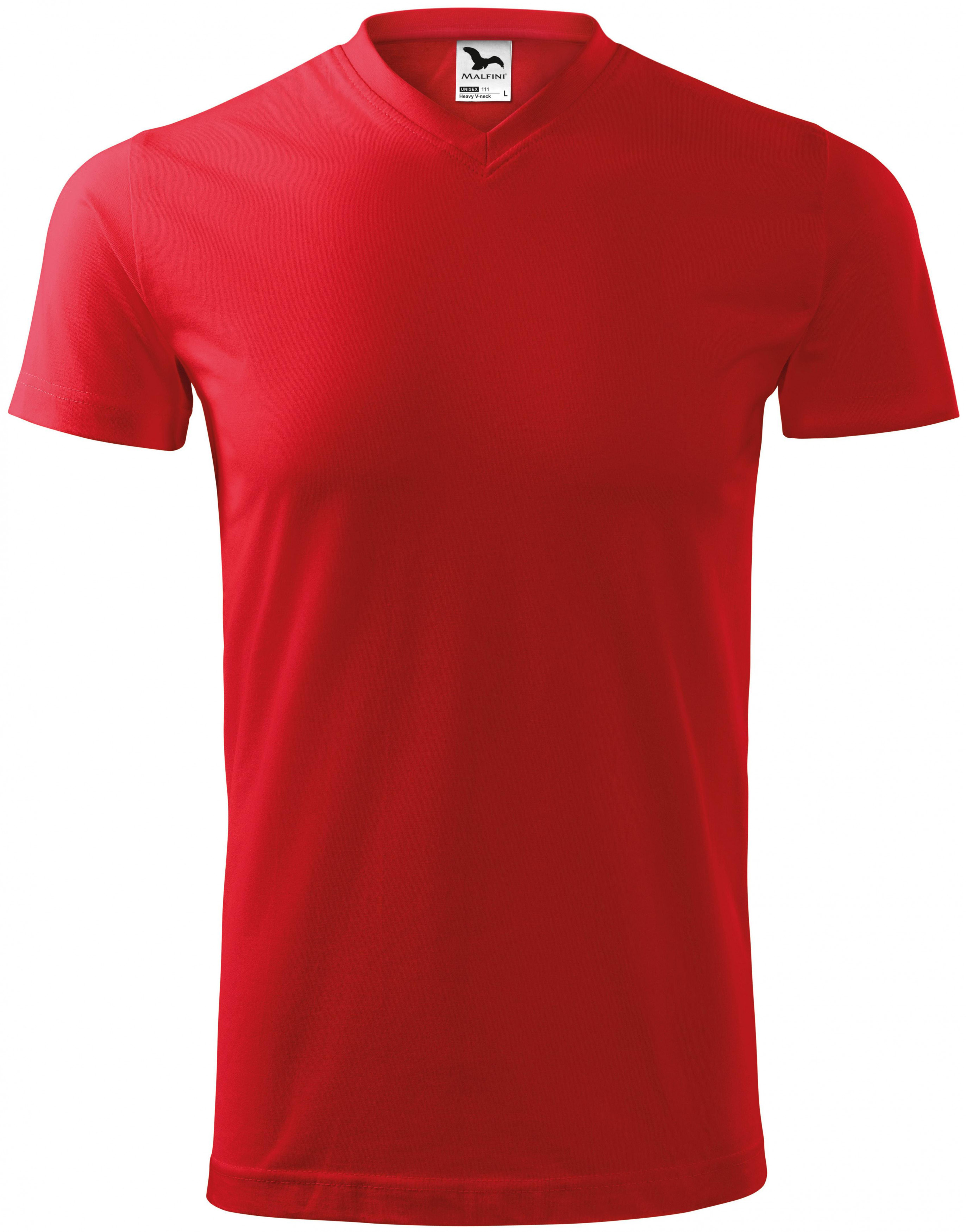 Tričko s krátkym rukávom, hrubšie, červená, XL