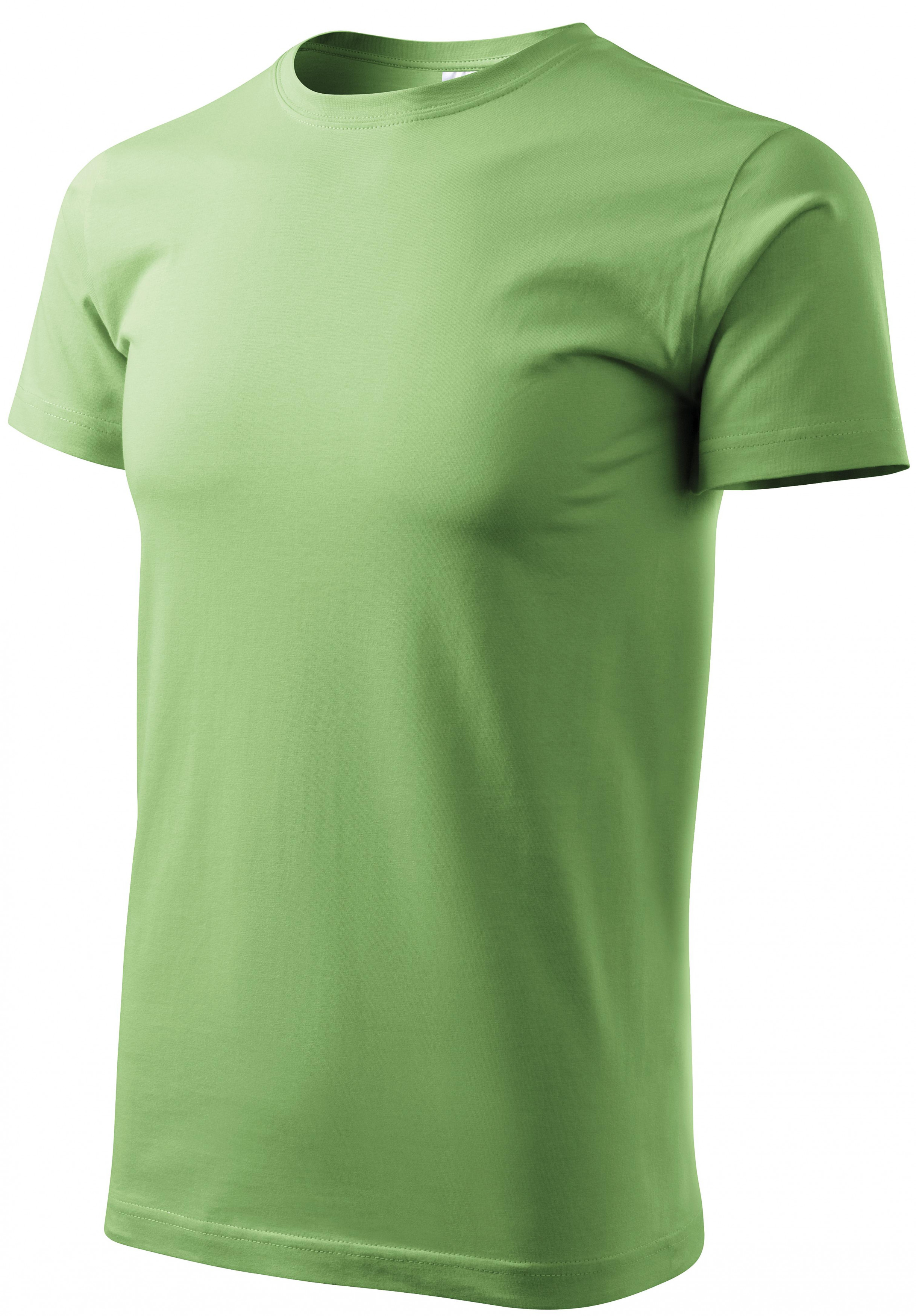 Tričko vyššej gramáže unisex, hráškovo zelená, 3XL