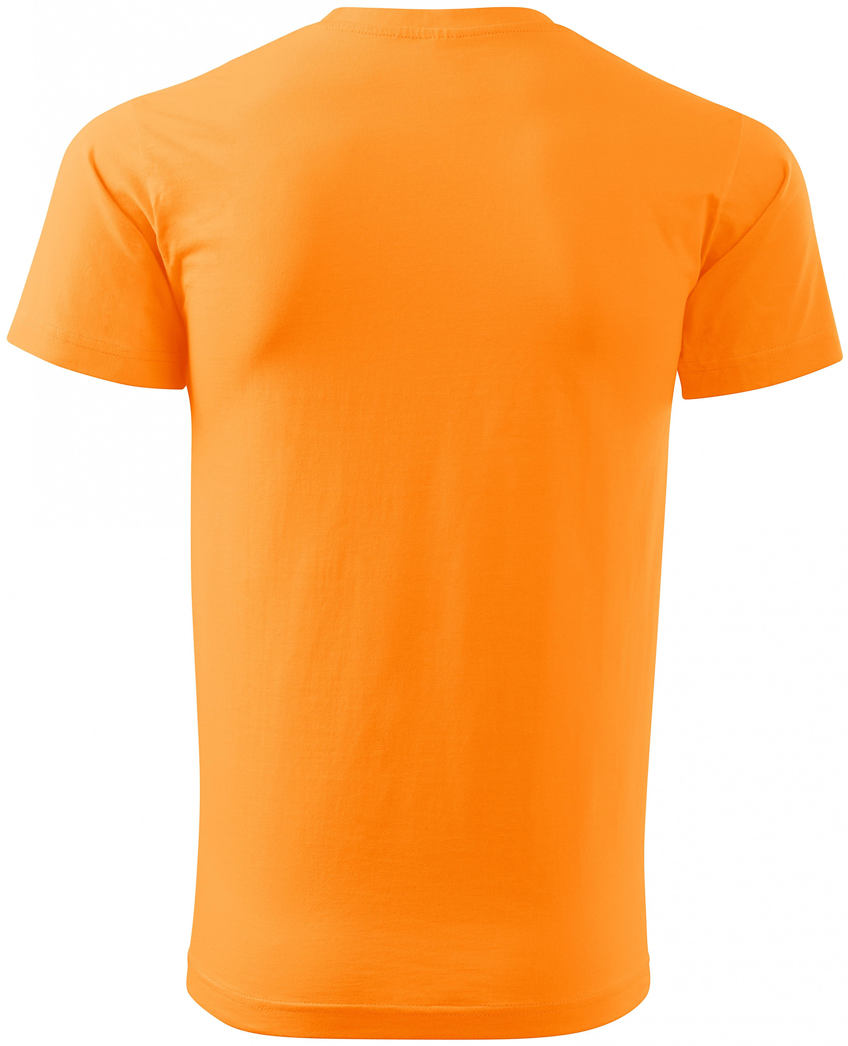 Tričko vyššej gramáže unisex, mandarínková oranžová, M