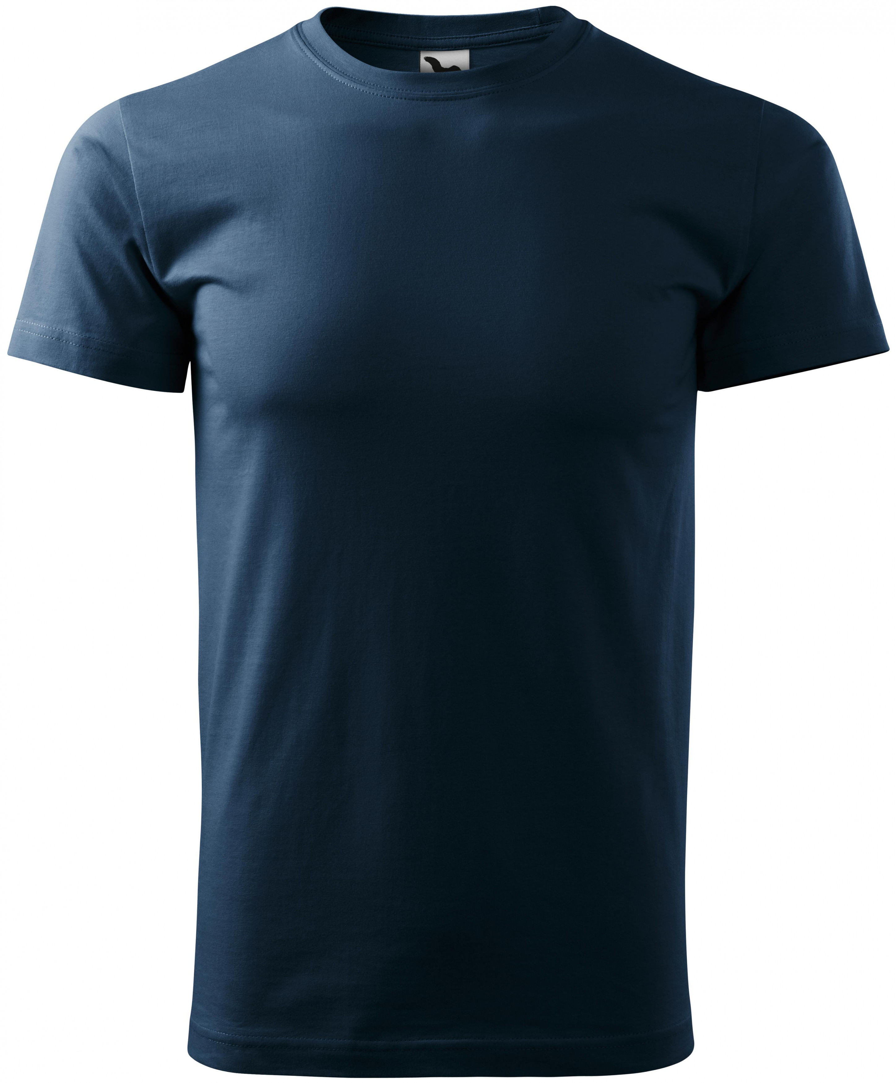 Tričko vyššej gramáže unisex, tmavomodrá, XL