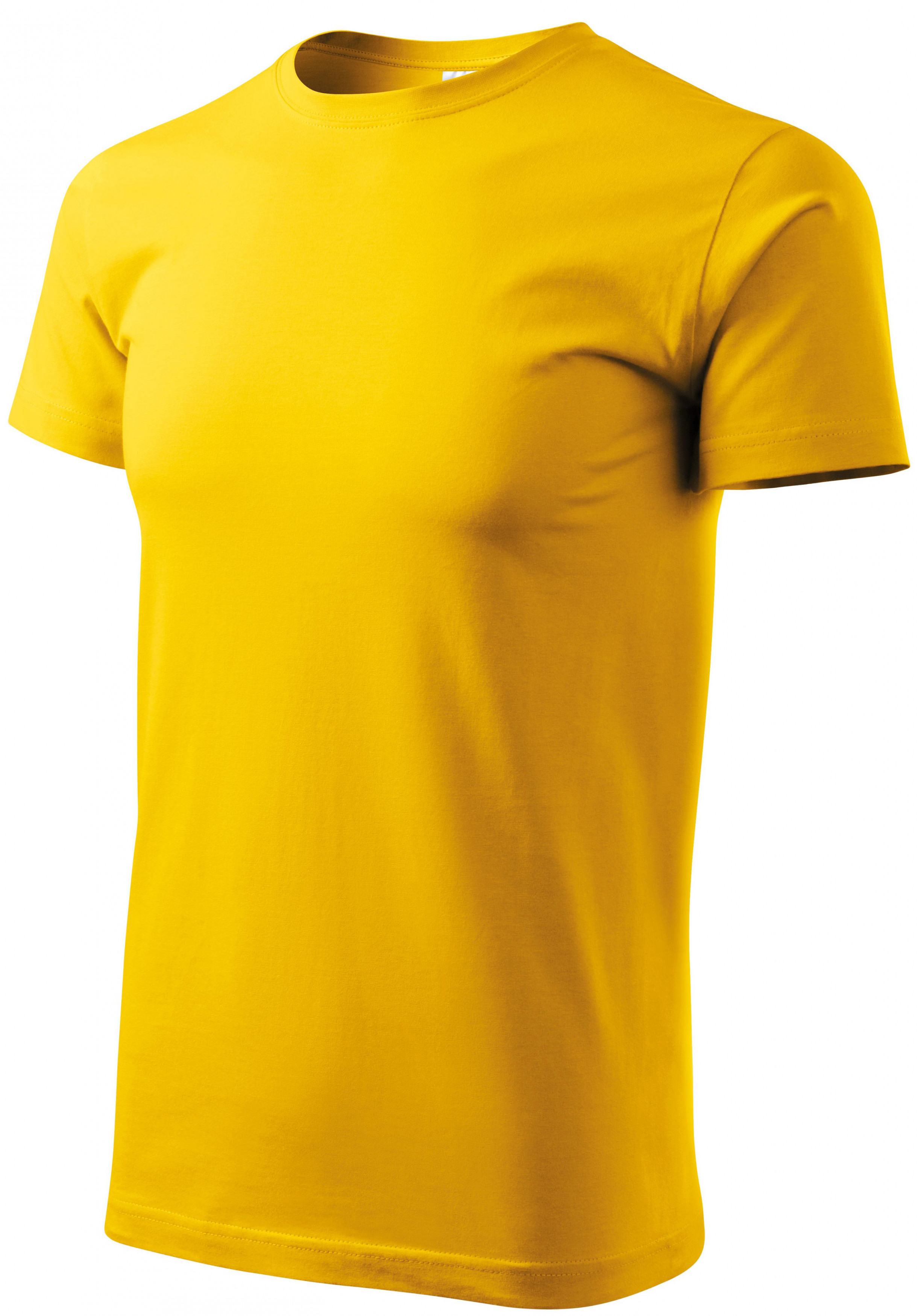 Tričko vyššej gramáže unisex, žltá, 3XL